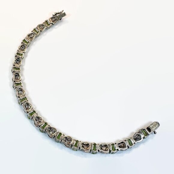 Peridot Bracelet, Sterling Silver, Designer, STS, Chuck Clemency, Vintage,Green - Picture 4 of 6